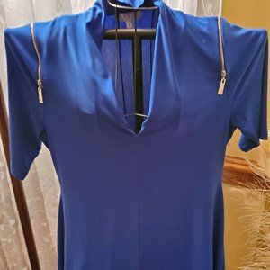 Chaus Royal Blue High Low Tunic  Size L